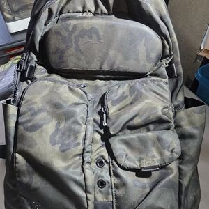Lululemon Athletica Green and Brown Backpack with Durable Design